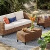 Brookfield Steel Wicker Patio Sofa - Light Brown - Threshold™