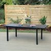Outdoor Expandable Rectangle Steel Dining Table - Captiva Designs