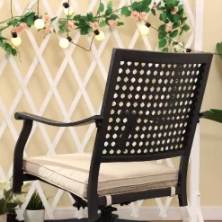 7pc Outdoor Dining Set With Swivel Chairs With Cushions & Faux Wood Table With Umbrella Hole - Captiva Designs 28 7pc Outdoor Dining Set With Swivel Chairs With Cushions & Faux Wood Table With Umbrella Hole - Captiva Designs -Outdoor Comfort Deals Store GUEST 80bbc83c 4d4e 406a a96d eafa56d48688