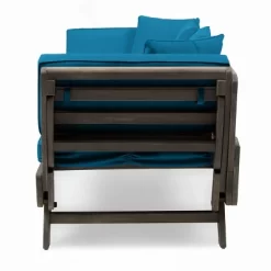 Ottavio Outdoor Acacia Wood Expandable Daybed With Cushions - Dark Teal/Gray - Christopher Knight Home -Outdoor Comfort Deals Store GUEST 828482eb 62d5 4a29 9056 33fa35c763ab