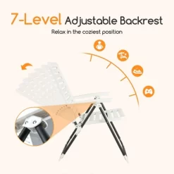 Costway Patio PP Folding Chair Adjustable Reclining 7-Level All-Weather Portable Outdoor -Outdoor Comfort Deals Store GUEST 836d79e1 7aee 41cb a640 8bf8d1890cc3
