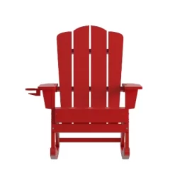 Flash Furniture Newport HDPE Adirondack Chair With Cup Holder And Pull Out Ottoman, All-Weather HDPE Indoor/Outdoor Chair -Outdoor Comfort Deals Store GUEST 8449a29f 0e06 486e bcae b0a34d7a395e