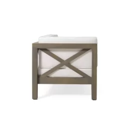 2pc Brava Outdoor Acacia Wood Left Arm Loveseat & Coffee Table With Cushion Gray/White - Christopher Knight Home 12 2pc Brava Outdoor Acacia Wood Left Arm Loveseat & Coffee Table With Cushion Gray/White - Christopher Knight Home -Outdoor Comfort Deals Store GUEST 84e8e717 a99d 4e89 84ac 4a690ae7c01a