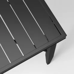 Searsburg Aluminum 6 Person Rectangle Slat Top Patio Dining Table, Outdoor Furniture - Black - Threshold™ -Outdoor Comfort Deals Store GUEST 85538e8e 4b99 48fb 8c4d d2d92c84f0fb