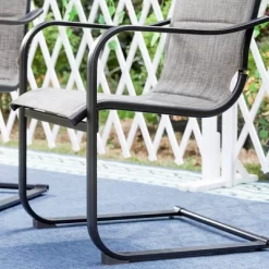 5pc Patio Set With Steel Table With 2" Umbrella Hole & Padded Sling C-Spring Arm Chairs - Captiva Designs 20 5pc Patio Set With Steel Table With 2" Umbrella Hole & Padded Sling C-Spring Arm Chairs - Captiva Designs -Outdoor Comfort Deals Store GUEST 8558704d 6621 422a 8702 4d0c5e9e62f7