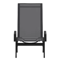 Emma And Oliver Set Of 2 Textilene Adjustable 5 Position Patio Chaise Lounge With Armrests And Metal Frame -Outdoor Comfort Deals Store GUEST 861b5023 0492 4d5a a6fc 11cc27f2cd0d