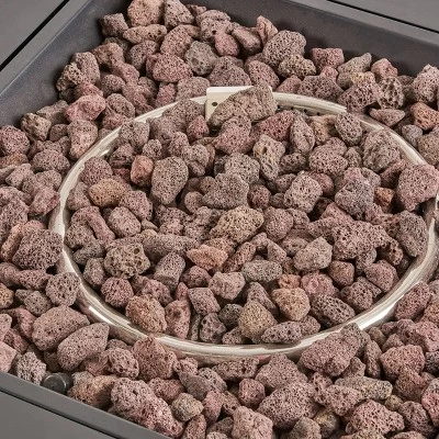 7pc Brava Acacia Patio Sectional Sofa Set With Fire Pit Gray - Christopher Knight Home 2 7pc Brava Acacia Patio Sectional Sofa Set With Fire Pit Gray - Christopher Knight Home - Image 2