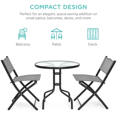 Best Choice Products 3-Piece Bistro Set 1 Best Choice Products 3-Piece Bistro Set