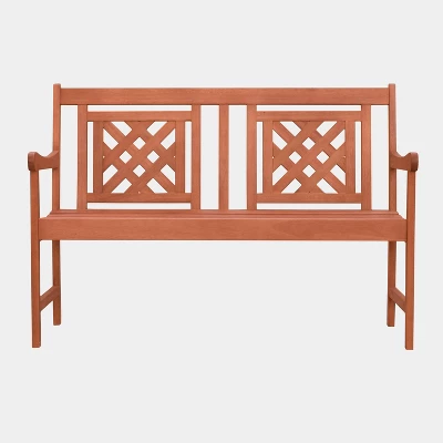 Malibu 3pc Rectangle Wood Outdoor Patio Dining Set - Tan - Vifah 2 Malibu 3pc Rectangle Wood Outdoor Patio Dining Set - Tan - Vifah - Image 2