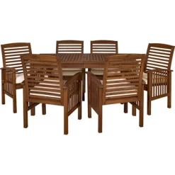 Ravenscroft 7pc Acacia Wood Patio Dining Set - Saracina Home -Outdoor Comfort Deals Store GUEST 8e4f625f 24f1 4127 886f 21304155df0a