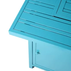 32" Square Aluminum 37000 BTUs Propane Fire Table With 2 Covers - Blue - Oakland Living -Outdoor Comfort Deals Store GUEST 8e895402 991a 4aad 9221 f7fb603f5963