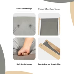 Costway Set Of 4 Foldable Wood Sling Beech Chairs W/ 3 Adjustable Positions&Free Cushion -Outdoor Comfort Deals Store GUEST 8ed15c73 bf48 4fe1 8141 5f8f14603bbd