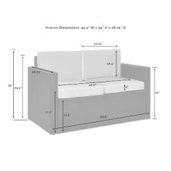 Palm Harbor Outdoor Wicker Loveseat - Sand/Brown - Crosley -Outdoor Comfort Deals Store GUEST 8fa92e8c afdc 4bfb 8854 ac8b9929f64a