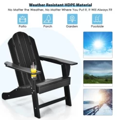 Costway HDPE Patio Adirondack Chair & Folding Footrest Set All-Weather Outdoor WhiteBlackGreyTurquoise -Outdoor Comfort Deals Store GUEST 8fb5bfa7 7d2e 4612 8e66 683a7452bfd6