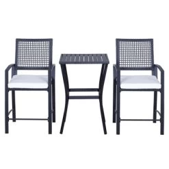 Outsunny 3PCS Patio Bar Set With Soft Cushion, Rattan Wicker Outdoor Furniture Set For Backyards, Lawn, Deck, Poolside 9 Outsunny 3PCS Patio Bar Set With Soft Cushion, Rattan Wicker Outdoor Furniture Set For Backyards, Lawn, Deck, Poolside -Outdoor Comfort Deals Store GUEST 8ff5112e b207 441d 9665 93d4cb8f0473