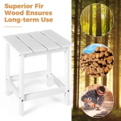 Costway 3PCS Patio Adirondack Chair Side Table Set Solid Wood Garden Deck White -Outdoor Comfort Deals Store GUEST 936012e9 05f2 4569 b67a 6a63632a7616