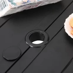 7pc Outdoor Dining Set With 6 Chairs With Seat & Back Cushions & Metal Rectangle Table With Umbrella Hole - Captiva Designs -Outdoor Comfort Deals Store GUEST 9372e227 684d 4a17 8ef5 05bf9035b7f1