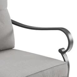 5pc Dahlia Outdoor Steel Set With Fire Table Taupe/Matte Black - Crosley -Outdoor Comfort Deals Store GUEST 93c561e7 4093 467f 9a63 459718bdd9e1