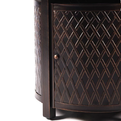 Oakland Living Aluminum Round 34" 37000 BTUs Outdoor Patio Dining Table Copper 5 Oakland Living Aluminum Round 34" 37000 BTUs Outdoor Patio Dining Table Copper - Image 5