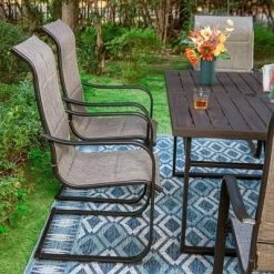 2pk Steel Patio Padded Sling C-Spring Arm Chairs - Captiva Designs -Outdoor Comfort Deals Store GUEST 93eaae55 6727 45a0 bbce d3a48b33e70f