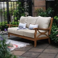 Abbington Teak Patio Sofa With Cushion - Cambridge Casual -Outdoor Comfort Deals Store GUEST 941d701c 36f9 4456 a706 f3eeb7803ef5