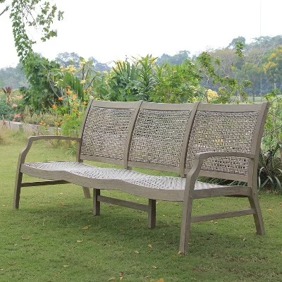Teak Zuma Patio Sofa Gray - Cambridge Casual 2 Teak Zuma Patio Sofa Gray - Cambridge Casual - Image 2