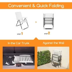 Costway Patio PP Folding Chair Adjustable Reclining 7-Level All-Weather Portable Outdoor -Outdoor Comfort Deals Store GUEST 94af9fa7 ec72 46b2 92a3 0034c957f410