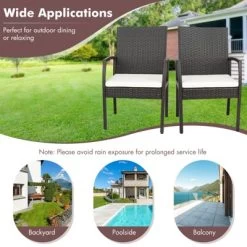Costway 7PCS Patio Wicker Dining Set Cushion Armchairs Acacia Wood Table With Umbrella Hole 12 Costway 7PCS Patio Wicker Dining Set Cushion Armchairs Acacia Wood Table With Umbrella Hole -Outdoor Comfort Deals Store GUEST 9623bdc4 1f79 41e5 99ac 7490bb124857