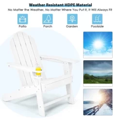 Costway 2PCS Patio Adirondack Chair Side Table Set Weather Resistant Cup Holder -Outdoor Comfort Deals Store GUEST 96aec77a fcb1 4524 a4c8 26555f5412b6