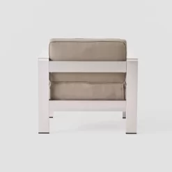 Cape Coral 5pc Aluminum Seating Set With 4 Arm Chairs & Coffee Table - Khaki - Christopher Knight Home -Outdoor Comfort Deals Store GUEST 98769bc4 acc5 4a33 9083 9a5095cd2547