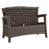 Suncast ELEMENTS Resin Patio Storage Loveseat - Java