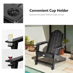 Tangkula 2PCS Adirondack Chair Outdoor With Cup Holde Weather Resistant Lounger Chair For Backyard Garden Patio And Deck Black/Grey/Turquoise/White 13 Tangkula 2PCS Adirondack Chair Outdoor With Cup Holde Weather Resistant Lounger Chair For Backyard Garden Patio And Deck Black/Grey/Turquoise/White -Outdoor Comfort Deals Store GUEST 9968edd9 80db 4580 9eb3 9fd6571fa8fa