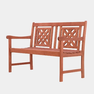 Malibu 3pc Rectangle Wood Outdoor Patio Dining Set - Tan - Vifah 3 Malibu 3pc Rectangle Wood Outdoor Patio Dining Set - Tan - Vifah - Image 3