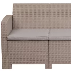Flash Furniture Faux Rattan Sofa With All-Weather Cushions -Outdoor Comfort Deals Store GUEST 9bdaf463 7ca9 467b 8e86 0e5e8ce0c957 1