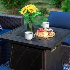 Captiva Designs 7pc Steel & Wicker Outdoor Square Fire Pit Furniture Set With Cushions -Outdoor Comfort Deals Store GUEST 9bf8d92e 2a3c 4ac9 ad01 7c077ab6c587