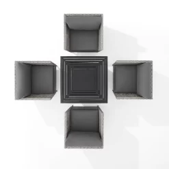 Richland 5pc Outdoor Wicker Conversation Set With Fire Table - Crosley -Outdoor Comfort Deals Store GUEST 9c733517 5428 4ff4 a123 219558fae871