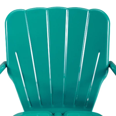 Ridgeland 3pc Outdoor Bistro Set With Table & 2 Chairs - Turquoise Gloss - Crosley 9 Ridgeland 3pc Outdoor Bistro Set With Table & 2 Chairs - Turquoise Gloss - Crosley - Image 9