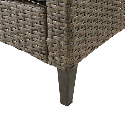 Rockport Outdoor Wicker High Back Sofa - Oatmeal/Light Brown - Crosley 8 Rockport Outdoor Wicker High Back Sofa - Oatmeal/Light Brown - Crosley - Image 8