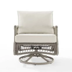 Thatcher Outdoor Steel Swivel Rocking Chair Creme/Driftwood - Crosley 13 Thatcher Outdoor Steel Swivel Rocking Chair Creme/Driftwood - Crosley -Outdoor Comfort Deals Store GUEST 9fd0f9ee da75 4d55 be0e 1768969bcf6c