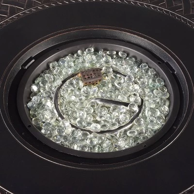 Oakland Living Aluminum Round 34" 37000 BTUs Outdoor Patio Dining Table Copper 3 Oakland Living Aluminum Round 34" 37000 BTUs Outdoor Patio Dining Table Copper - Image 3