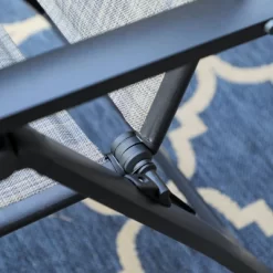 7pc Outdoor Dining Set With 7 Position Adjustable Folding Chairs & Metal Rectangle Table With Umbrella Hole - Captiva Designs -Outdoor Comfort Deals Store GUEST a08bfb4a cea3 4756 a6a3 8ec02325f239