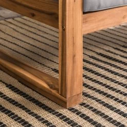 Galia Square Leg Acacia Wood Patio Loveseat With Cushions - Brown - Saracina Home -Outdoor Comfort Deals Store GUEST a11ad9be a64c 44ca a46e a671dce41fbe