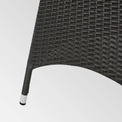 Hillhurst 5pc Wicker Round Dining Set Gray - Christopher Knight Home 5 Hillhurst 5pc Wicker Round Dining Set Gray - Christopher Knight Home - Image 5