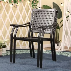 7pc Outdoor Dining Set With Faux Wood Table With Umbrella Hole - Captiva Designs 33 7pc Outdoor Dining Set With Faux Wood Table With Umbrella Hole - Captiva Designs -Outdoor Comfort Deals Store GUEST a30306a1 4e21 4314 adca 22e8adf59d86