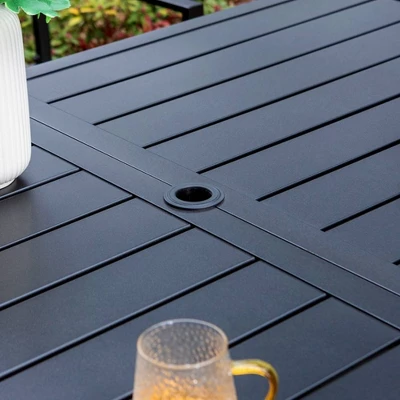 7pc Outdoor Dining Set With 37" Table & Swivel Arm Chairs - Captiva Designs 8 7pc Outdoor Dining Set With 37" Table & Swivel Arm Chairs - Captiva Designs - Image 8