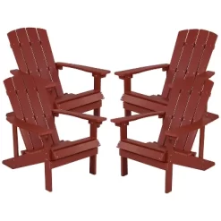 Flash Furniture Set Of 4 Charlestown All-Weather Poly Resin Wood Adirondack Chairs -Outdoor Comfort Deals Store GUEST a3b34a2e 2beb 49d6 9c4e a54296caba7f
