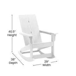 Merrick Lane Wellington 3 Piece Patio Furniture Set Includes All-Weather UV Treated Adirondack Rocking Chairs And Side Table -Outdoor Comfort Deals Store GUEST a41e7287 5944 4ea9 a8a9 1b9ec5236c36