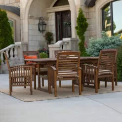 7pc Acacia Wood Patio Dining Set With Cushions - Saracina Home -Outdoor Comfort Deals Store GUEST a451277b 3ed7 403f 81d1 4b7c21d4cf6f