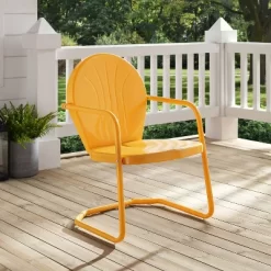 Griffith Metal Chair Tangerine - Crosley -Outdoor Comfort Deals Store GUEST a5270a6e 89a5 40b4 a974 47679de0ad0f
