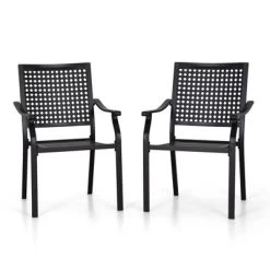 7pc Outdoor Dining Set With Faux Wood Table With Umbrella Hole - Captiva Designs 24 7pc Outdoor Dining Set With Faux Wood Table With Umbrella Hole - Captiva Designs -Outdoor Comfort Deals Store GUEST a531f7a5 8286 4346 91f7 7948a78bdfa7